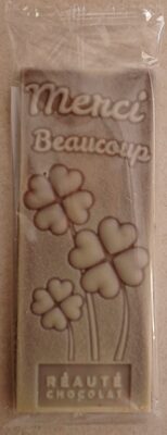 Carte message décorée merci beaucoup chocolat au lait