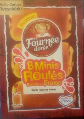 8 minis Roulés Brioche a la fraise