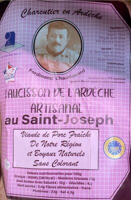 Saucisson de l’Ardèche artisanal au Saint Joseph