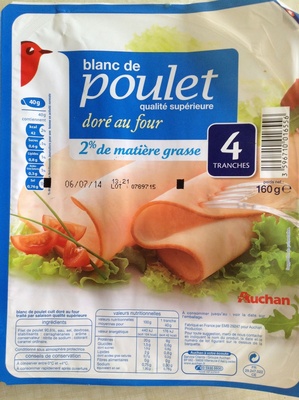 Blanc de poulet qualité supérieure doré au four (4 Tranches)