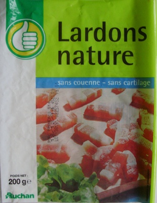Lardons nature (sans couenne, sans cartilage)