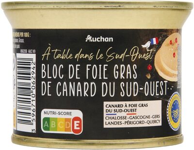 Bloc de foie gras de canard du Sud Ouest