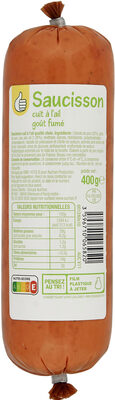 Saucisson cuit à l'ail goût fumé