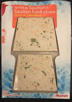 Terrine de Saumon & saumon fumé d'ecosse citron et ciboulette