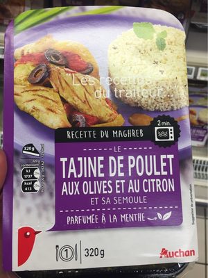 Tajine de Poulet aux Olives et au Citron et sa Semoule Parfumée à la Menthe