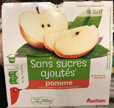 Sans sucres ajoutés Pomme