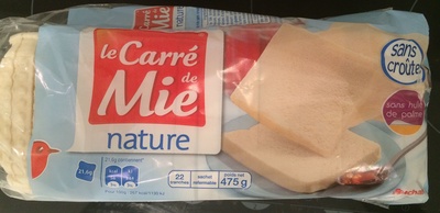 Le carré de mie nature, sans huile de palme