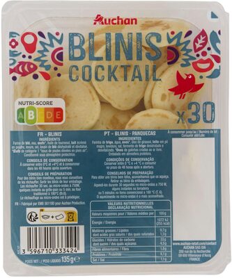 Blinis cocktails X30