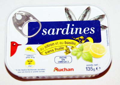 Sardines au citron et au basilic sans huile