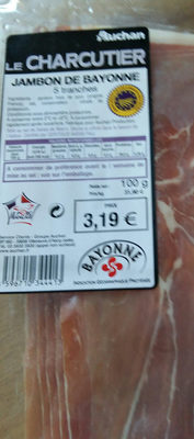 Le Charcutier jambon de Bayonne tranches x5