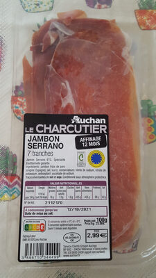 Le Charcutier Jambon Serrano 12 Mois x5 Tranches