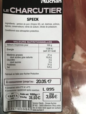 Le charcutier Speck