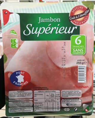 Jambon Supérieur - 6 Tranches - Sans couenne
