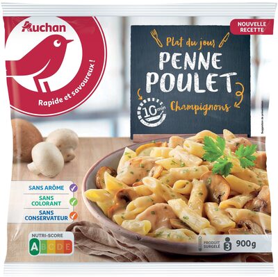 Penne poulet aux champignons