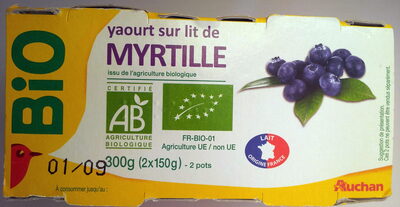 Yaourt sur lit de myrtille