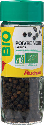 Poivre noir grains issu de l'agriculture biologique