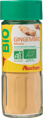 Gingembre moulu issu de l'agriculture biologique