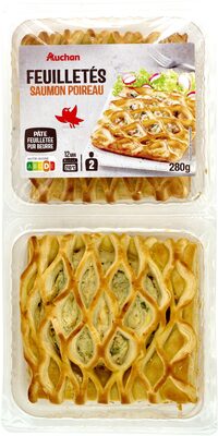 Feuilletés saumon poireaupâte feuilletée pur beurre
