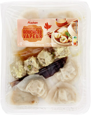 Recette de ChineBouchées vapeursauce aigre douce et sauce sojax12 - 4 hacao poulet - 4 hacao crevettes - 4 xiu mai porc - sauce aigre douce et sauce soja
