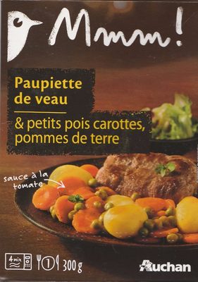 Paupiette de veau & petits pois carottes, pommes de terre