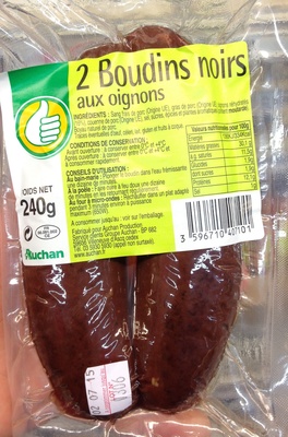 2 Boudins noirs aux oignons