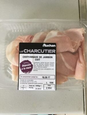 Chiffonnade de jambon cuit