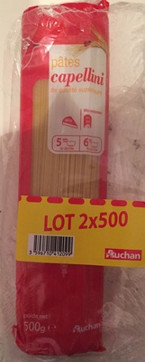 Pâtes Capellini de qualité supérieure (Lot 2 x 500)