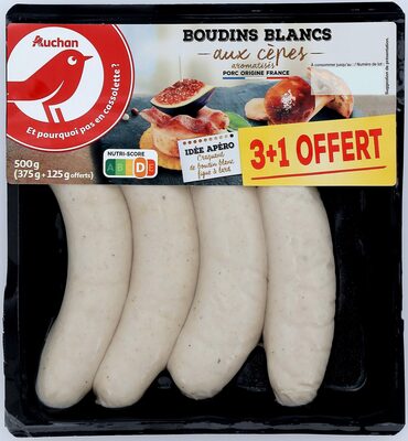 Boudins blancs aux cèpes, aromatisés