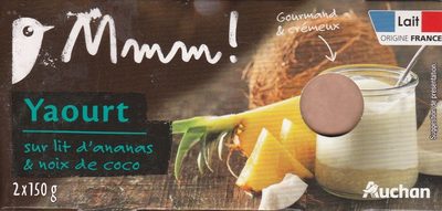 Yaourt sur lit d'ananas & noix de coco