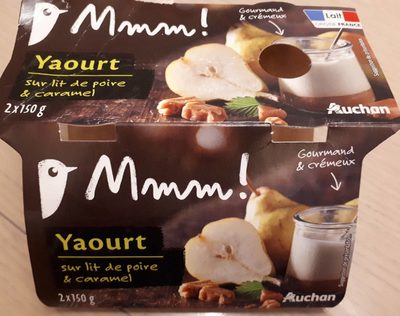 Yaourt sur Lit de Poire et Caramel
