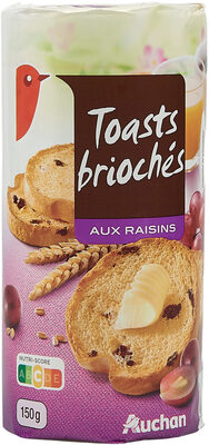 Toasts briochés aux raisins