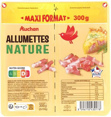 Allumettes nature qualité supérieure