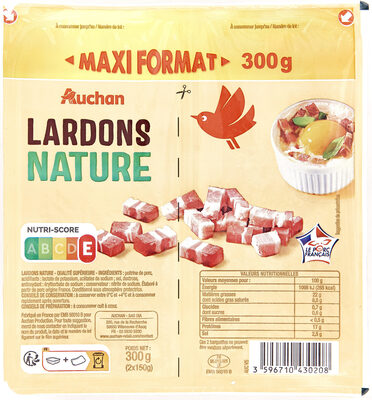 Lardons nature qualité supérieure
