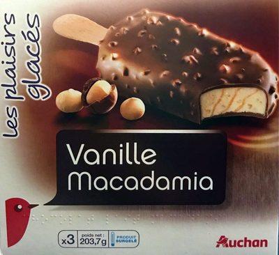 Bâtonnets vanille macadamia les plaisirs glacés x3