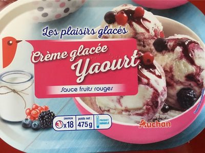 Crème glacée Yaourt sauce fruits rouges