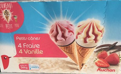 Petits Cônes Fraise et Vanille