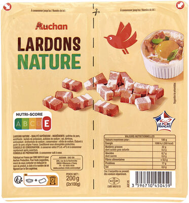 Lardons nature qualité supérieure
