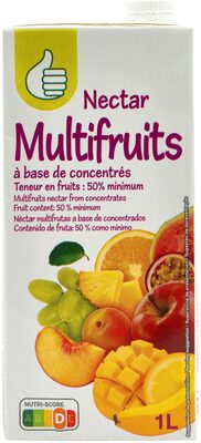 Nectar multifruits à base de concentrés - Teneur en fruits : 50% minimum
