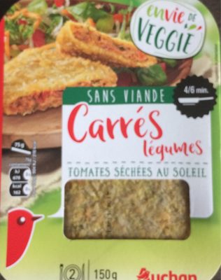 Carrés de legumes tomates séchées au soleil