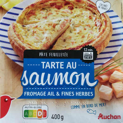Auchan tarte saumon et fines herbes 400g