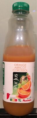 Jus orange abricot corossol