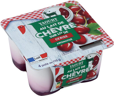 Yaourt au lait de chèvre sur lit de cerise
