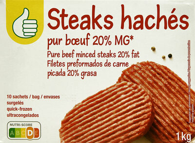 Steaks hachés pur bœuf 20% matières grasses