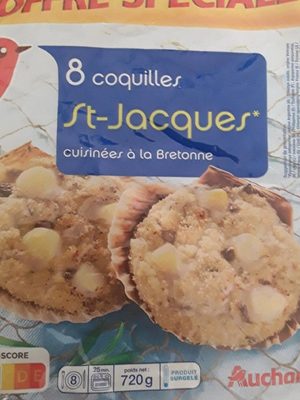 8 coquilles st-jacques cuisinés à la bretonne