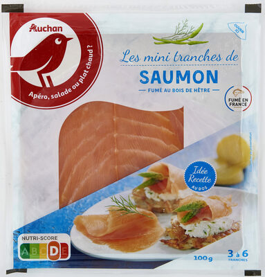 Les mini tranches de saumon fumé au bois de hêtre