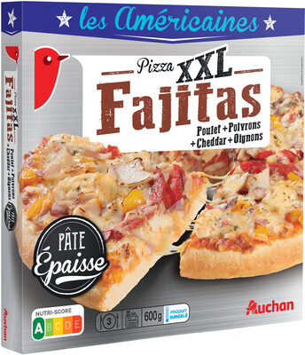 Pizza Fajitas poulet + poivrons+ cheddar + oignons