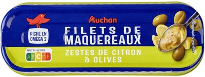Filets de maquereaux zestes de citron et olives