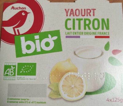 Yaourt citron lait entier