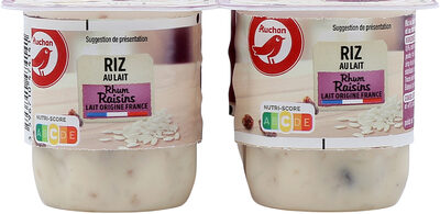 Ri au lait saveur rhum raisin