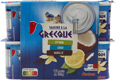 Yaourt à la grecque aromatisé - Vanille-Citron-Noix de coco